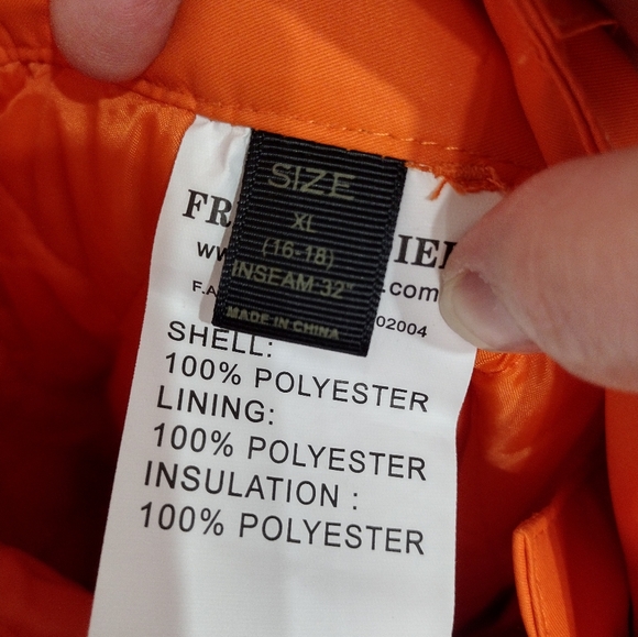 Free SoldierSki pants Womans Thermal Insulated XL (16-18) 32" Inseam Orange - Picture 3 of 15